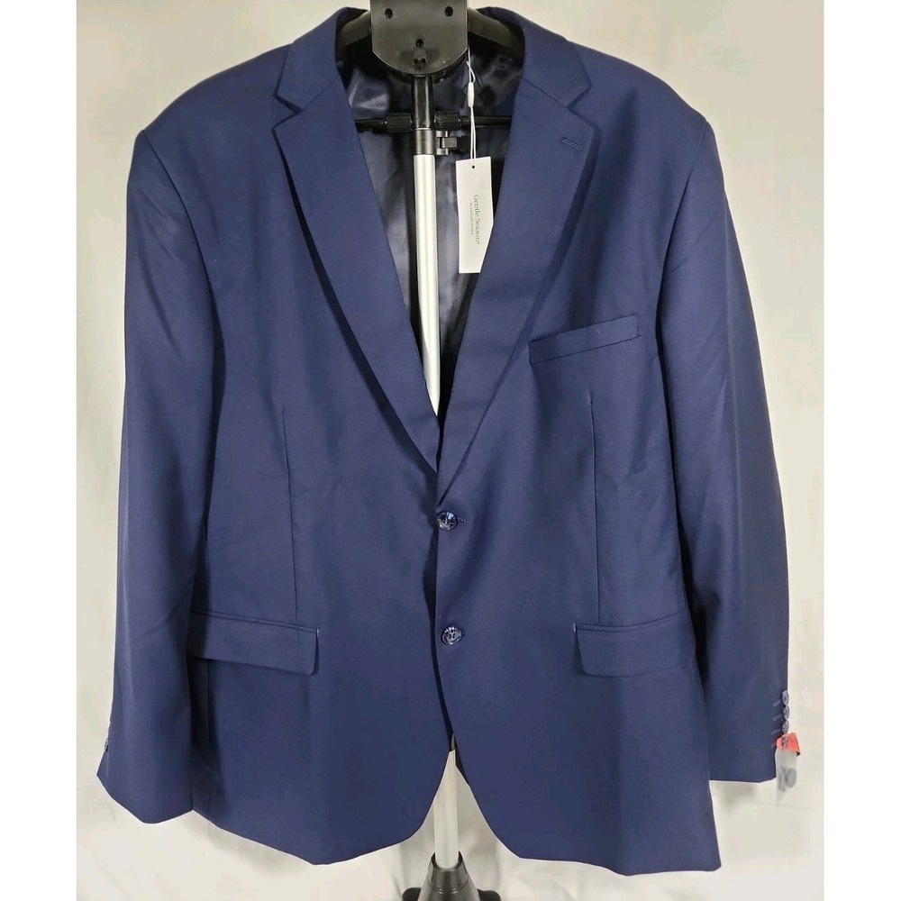 Gentle Season Blazer Mens 52R Dark Blue Polyester Blend Regular Fit NWT